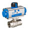 Ball valve Type: 1607ES Brass Pneumatic operated Single acting, spring closing Internal thread (BSPP) PN25/40